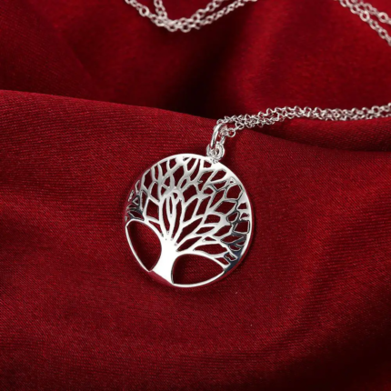 Fine Retro tree necklace pendant earrings Set