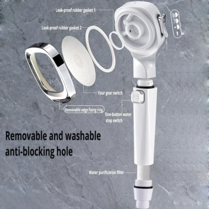 High Pressure Shower Head Water Saving 3-Modes