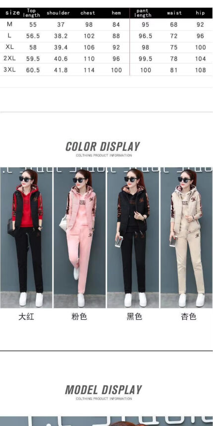 Fall Warm Three Piece Set Women Outfit