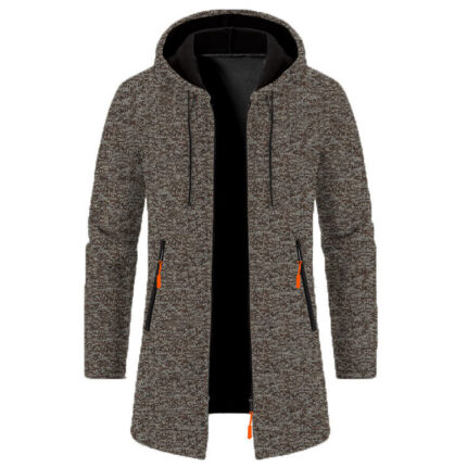 Mens Oversize Winter Top Jacket Coat Black Sweater
