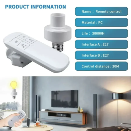 Wireless Remote Control Lamp Holder
