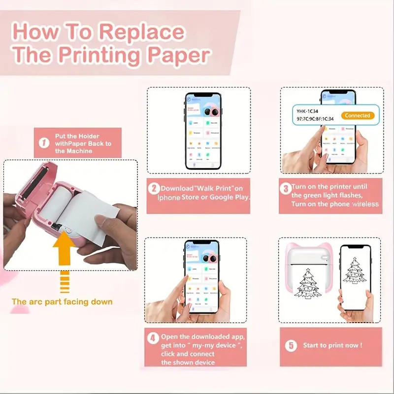 Portable Wireless Mini Printer