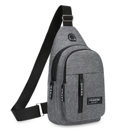 New Multifunctional Chest Bag Men's Fashion Trend Oxford Cloth Shoulder Bag Korean Style Casual Waterproof Messenger Bag