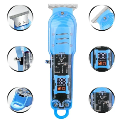 T9 Rechargeable Hair Clippers Transparent Professional Clippers