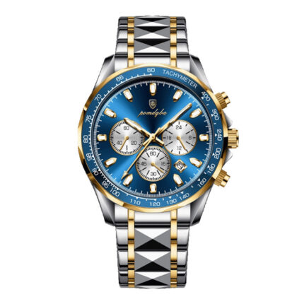 Luxury Sports Watch Men Quartz Waterproof Luminous Date Chronograph