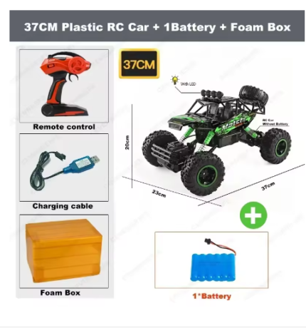 New RC Off-Road Car 4WD 1:12 / 1:16 37CM With Led Lights 2.4G Radio Remote Control Car Buggy Control Truck Boy Toy for Childrens