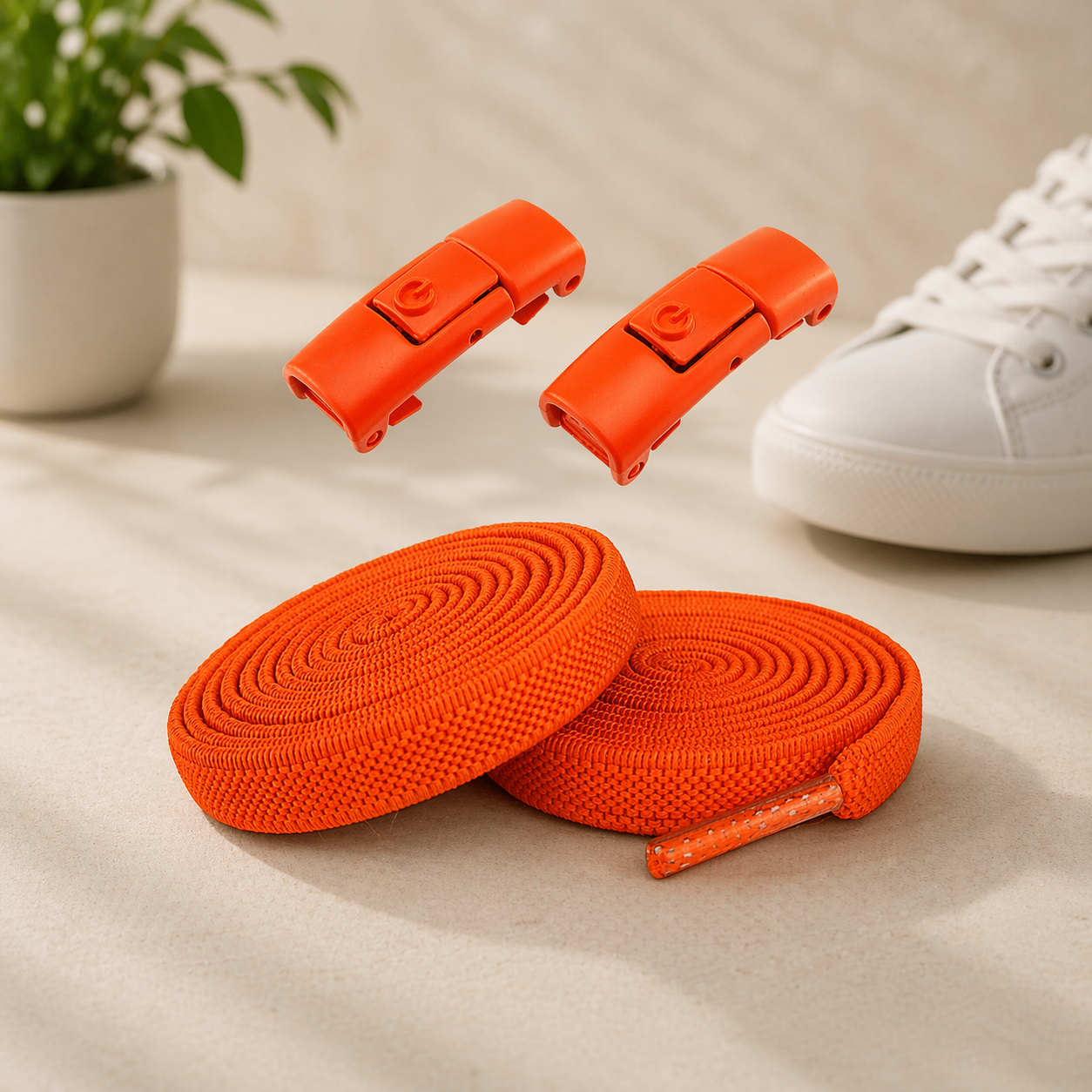 No-Tie Elastic Shoelaces – Adjustable, Secure & Hassle-Free Fit