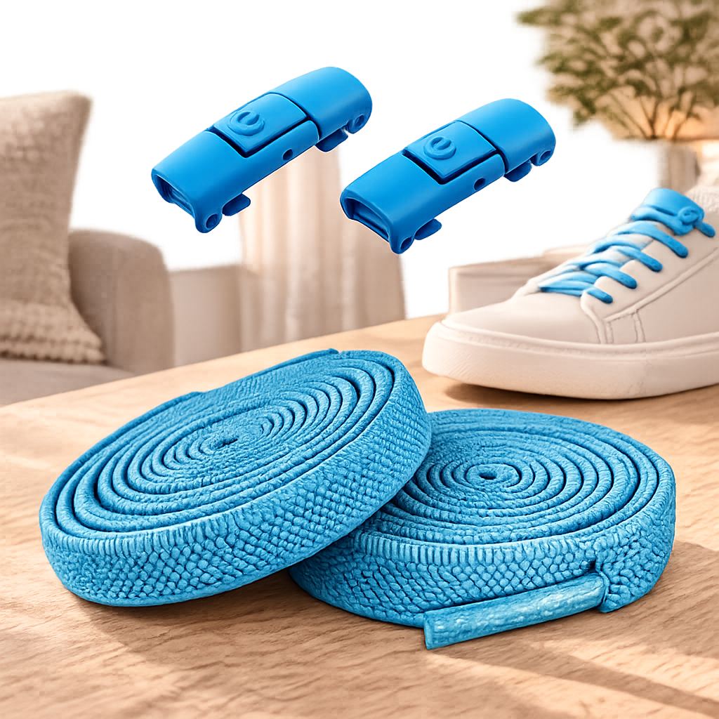 No-Tie Elastic Shoelaces – Adjustable, Secure & Hassle-Free Fit