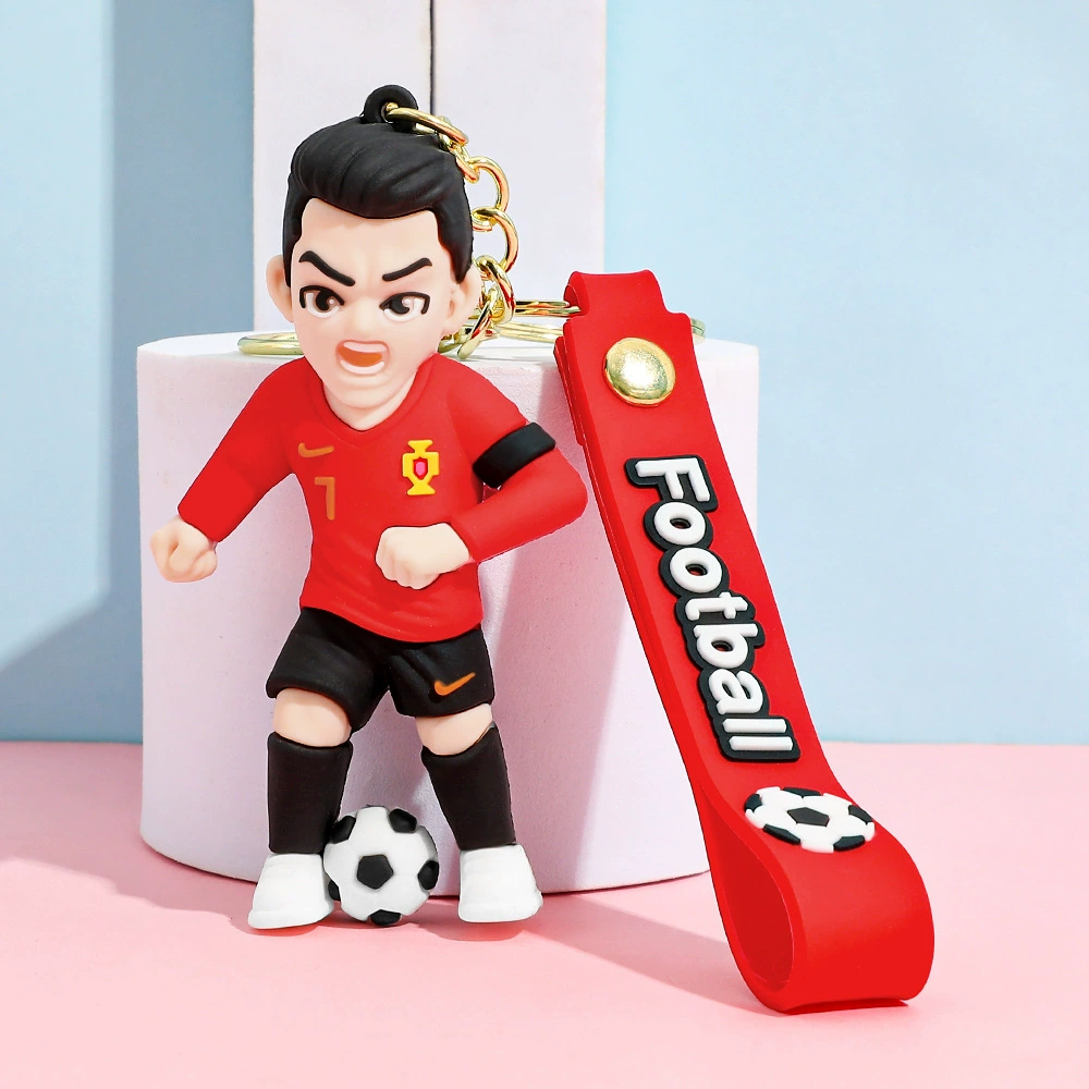 Football Star Keychain Soccer Player Bag