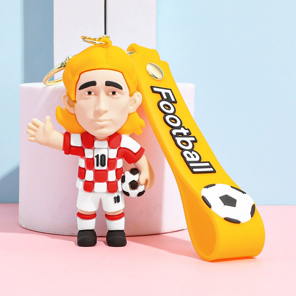 Football Star Keychain Soccer Player Bag
