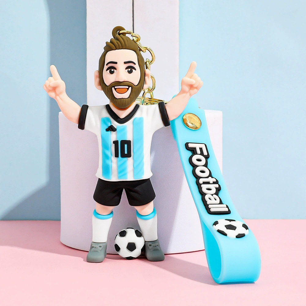 Football Star Keychain Soccer Player Bag