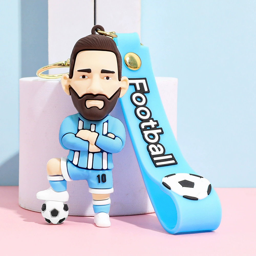Football Star Keychain Soccer Player Bag