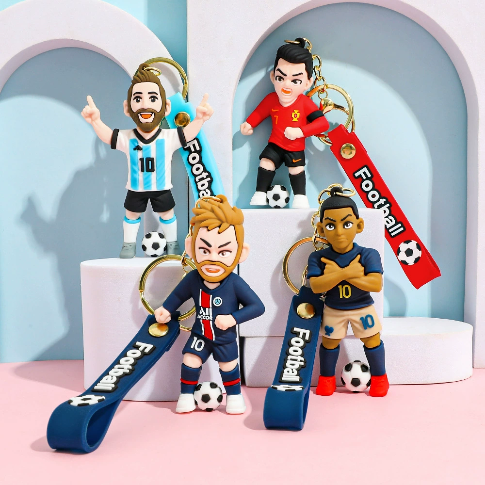Football Star Keychain Soccer Player Bag
