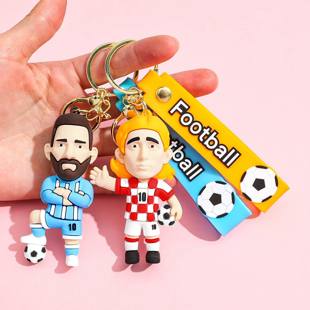 Football Star Keychain Soccer Player Bag