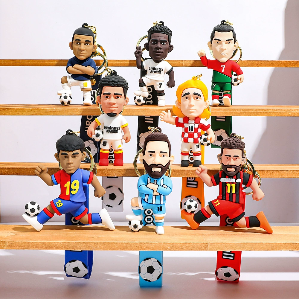 Football Star Keychain Soccer Player Bag