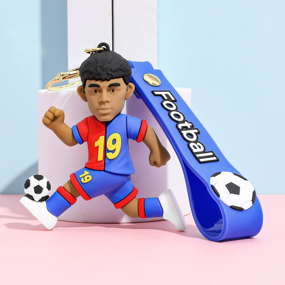 Football Star Keychain Soccer Player Bag