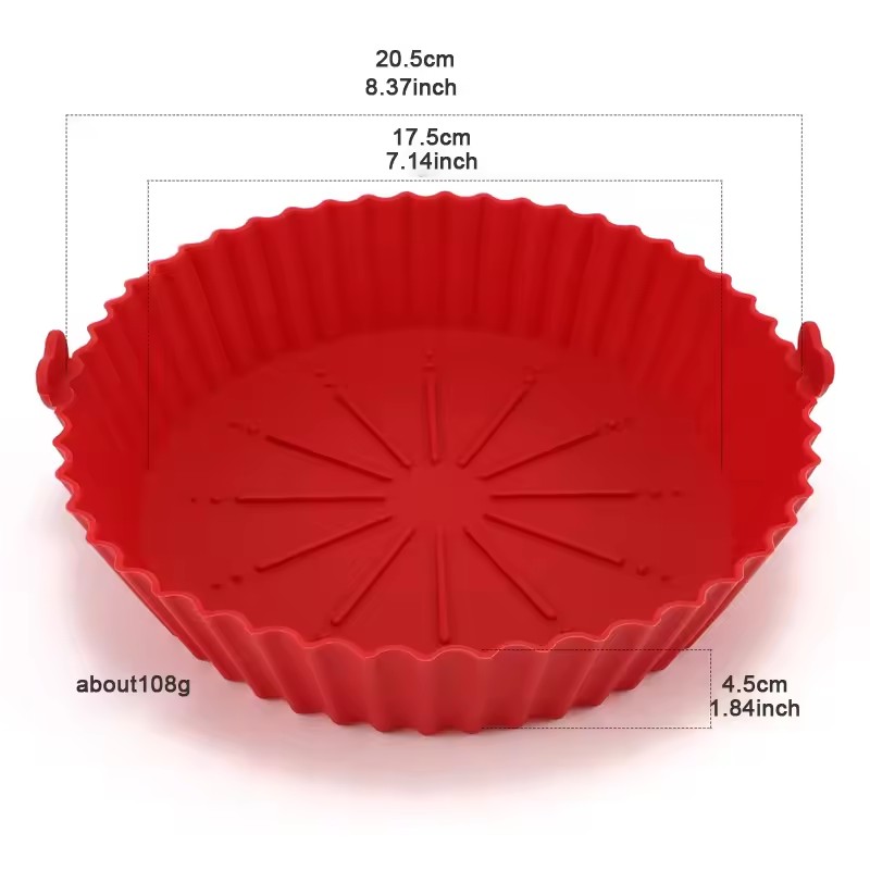 Silicone Air Fryer Baking Tray – Reusable, Non-Stick & Food-Safe Cooking Basket