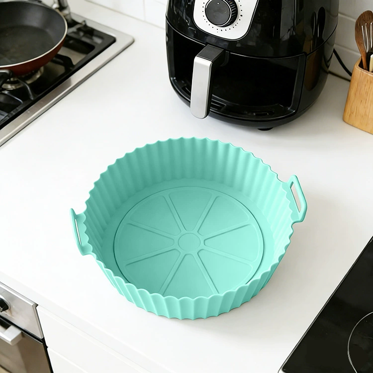 Silicone Air Fryer Baking Tray – Reusable, Non-Stick & Food-Safe Cooking Basket
