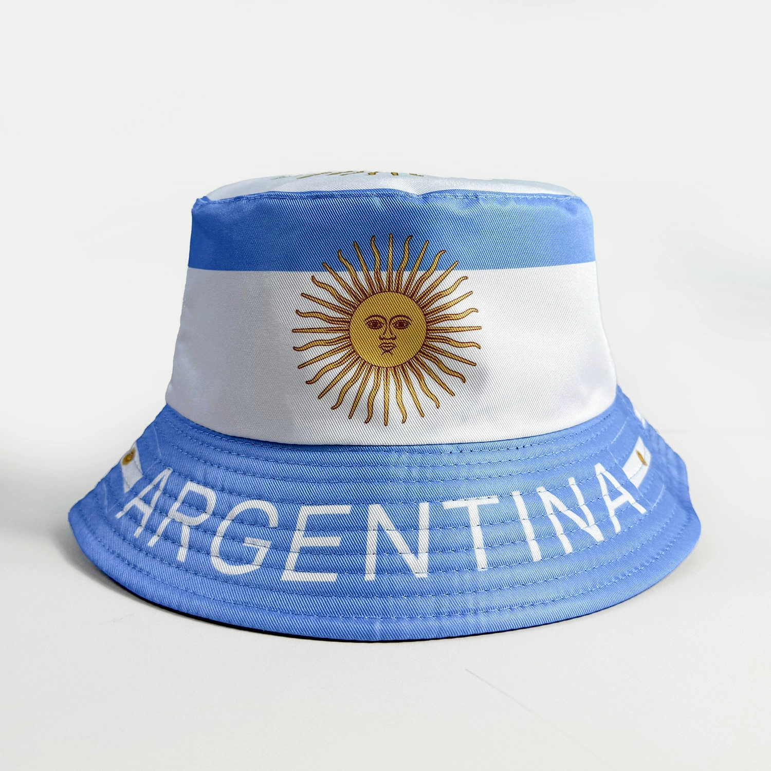 World Cup Flag Bucket Hat Double-Sided Soccer Fan Cap