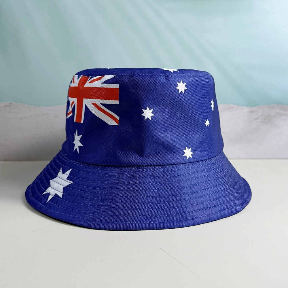 World Cup Flag Bucket Hat Double-Sided Soccer Fan Cap