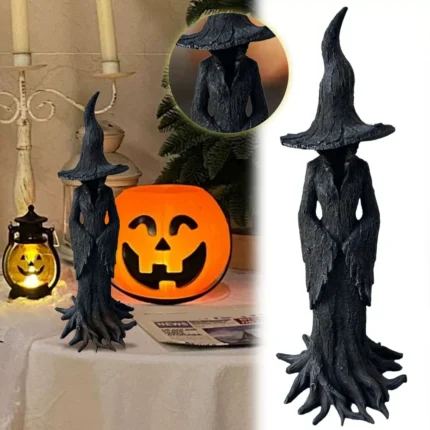 30CM Witch Statue 2025 Exclusive Brand New Retro Magician Home Decoration Ghost Resin Ornament Halloween Decoration Supplies