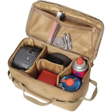 Outdoor Camping Gas Tank Storage Bag Large Capacity Ground Nail Tool Bag Gas Canister Picnic Cookware Utensils Kit Bag Lunch Bag