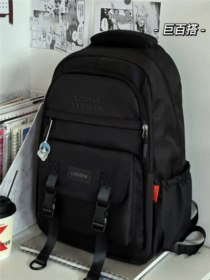 The new college style soft girl color schoolbag Korean version simple letter backpack for primary and secondary school students