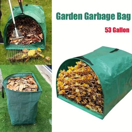 Garden Waste Bag Large Capacity for Yard Leaf and Debris Collection Green Leaf Bag