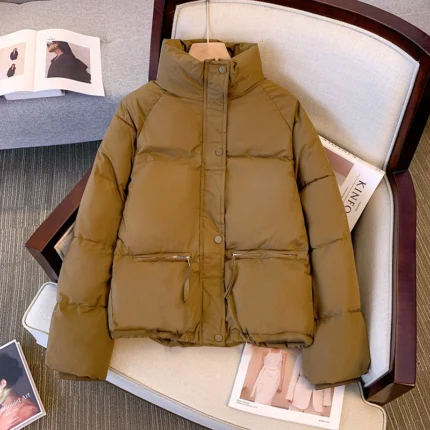 Autumn Winter New Cotton-Padded Jacket Women's Short Parkas Korean Down Jacket Stand-UP Collar Warm Cotton Coat Female Outwear