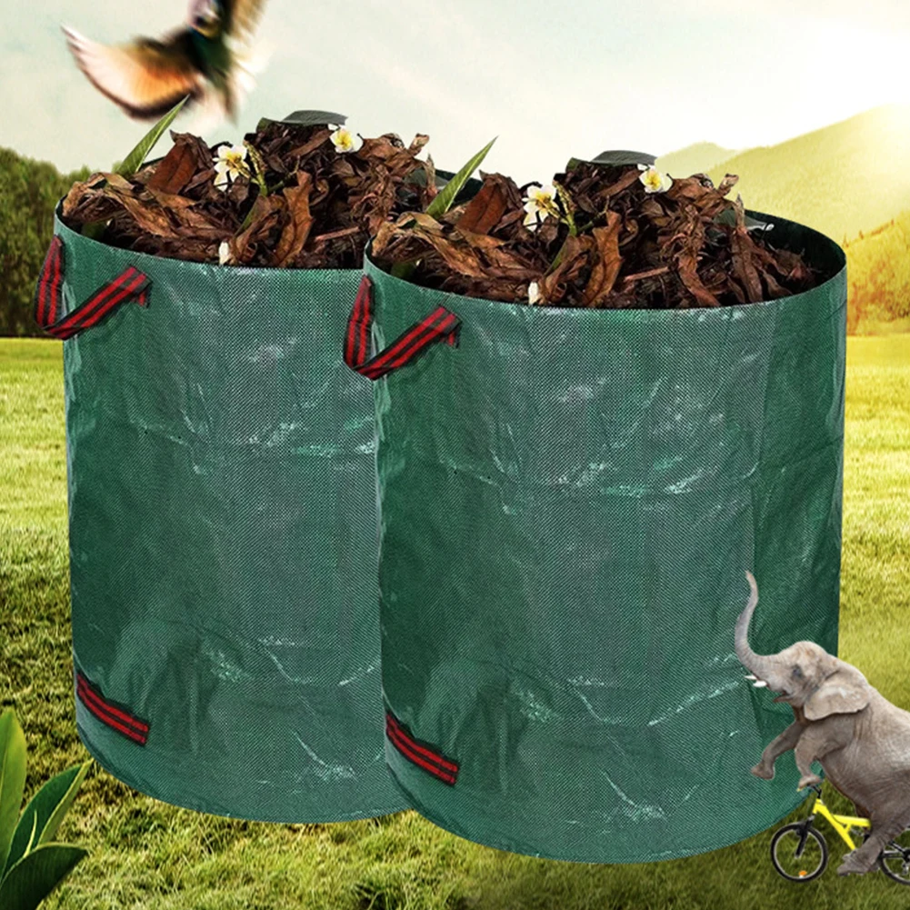 Garden Waste Bag 272L Large Capacity Garden Bag Reusable Waterproof Leaf Sack Storage Collection Container for Garden Yard
