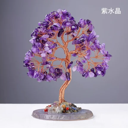 Seven Chakras Crystal Tree Of Life positive Feng Shui Crystal 7 Chakras Tree Gem home Decoration Gift to Family And Friends