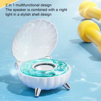 Waves Music Player Wireless Waves Music Player Surf Sound Shell Shaped LED Night Light Water Bluetooth Speaker for Indoor