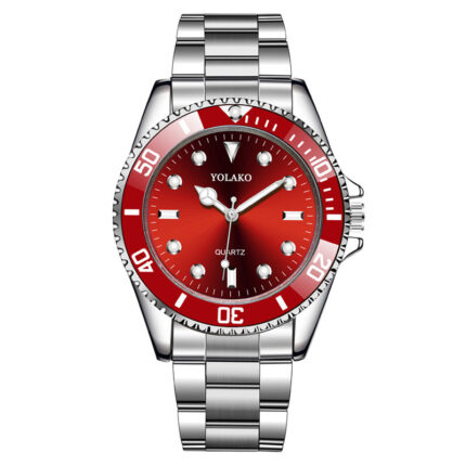Luxury Men Silver Stainless Steel Water Proof Automatic Luminous Bezel Mens Watches