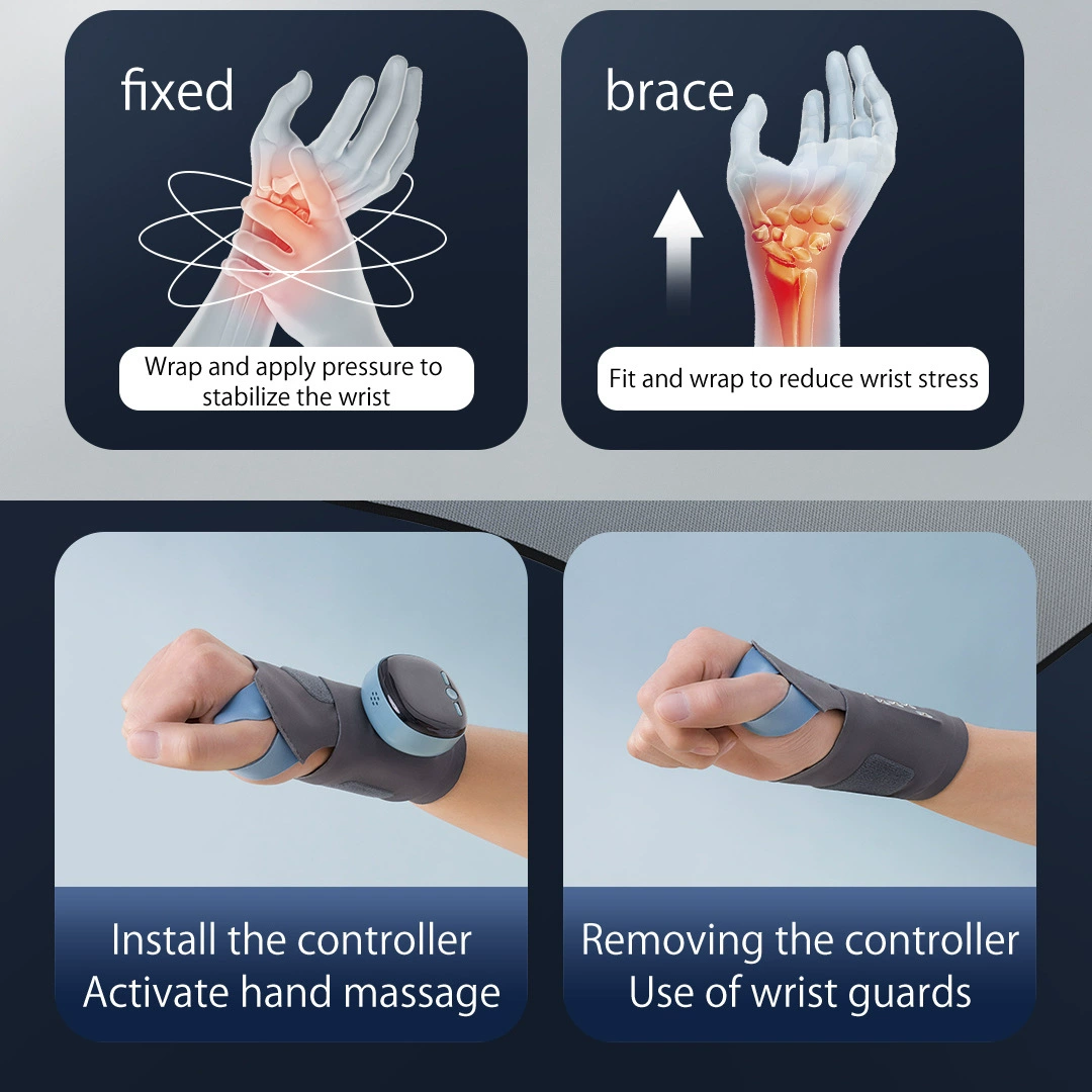 Latest Designs TENS Hand Splint Gym Wristbands Hot Compress Electric Massage Fitness Wrist Band Hand And Thumb Brace