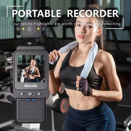 360 ° Rotating Handheld Mini Anti-shake Camera 1080P HD Display Screen WiFi Wireless Wearable Night Vision Outdoor Motion Camera