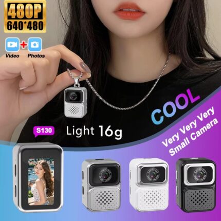 S130 Thumb Keychain Camera with 0.96inch Mini Action Camera Retro Support Memory Card 480P Very Small Camcorder Video Recorder