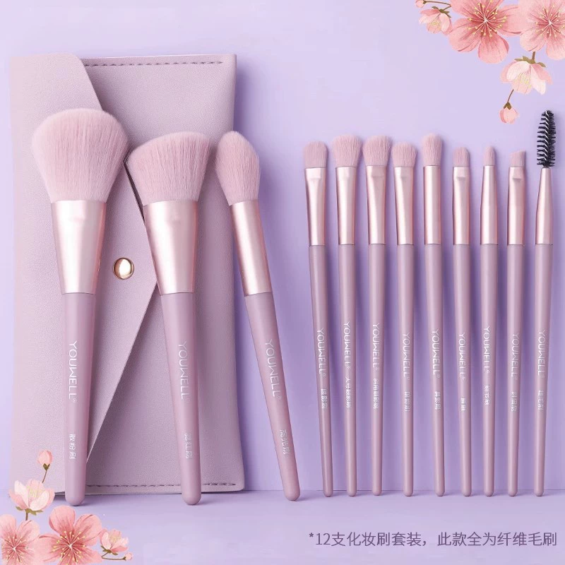 12pcs Portable Makeup Brush with Storage Bucket Complete Set Ultra Soft Beginner Make Up Tools Eyeshadow Blush Brush Beauty Tool