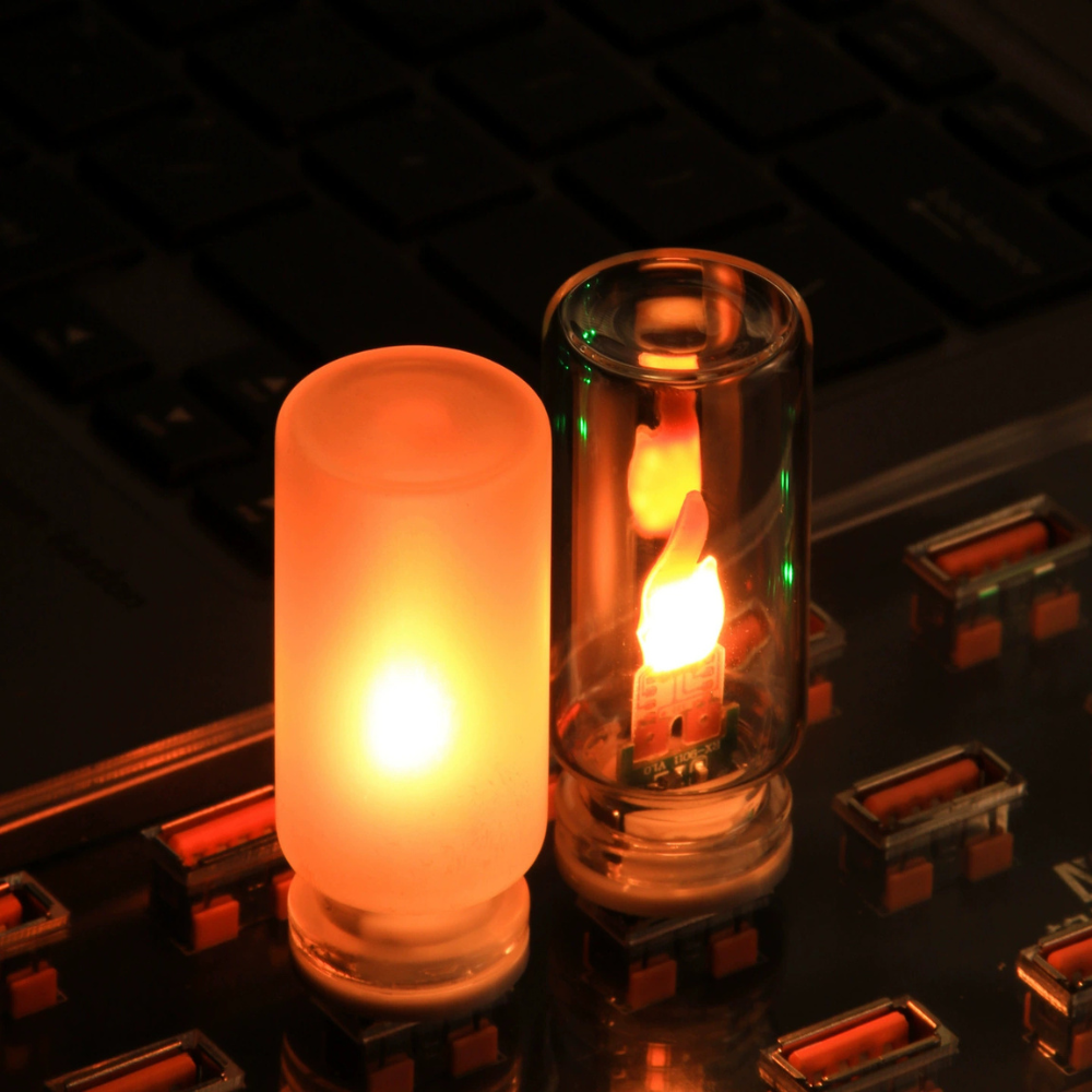 USB Flame Flickering LED Candle Night Light