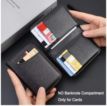 Portable Super Slim Soft Wallet PU Leather Mini Credit Card Wallet