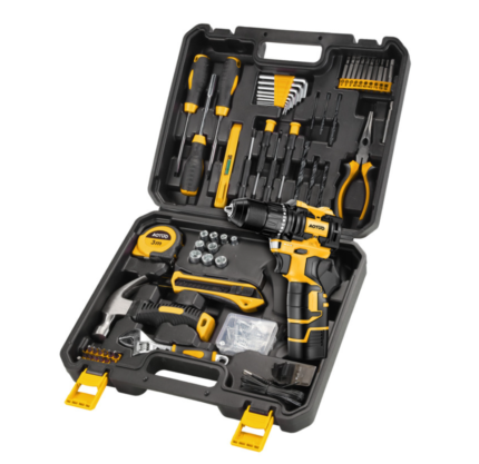 126Pcs Power Tool Combo Kits with 8V Cordless Drill