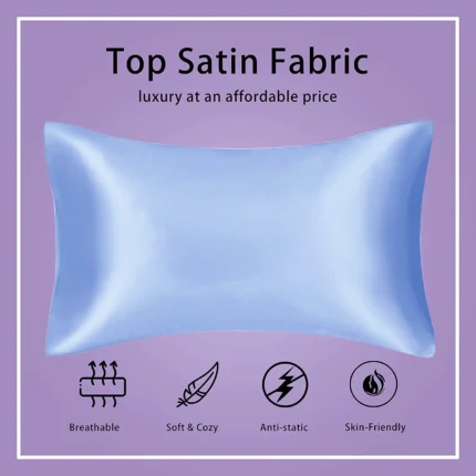 2pcs Satin Pillowcase for Skin and Hair, Satin Pillow Cases Set of 2