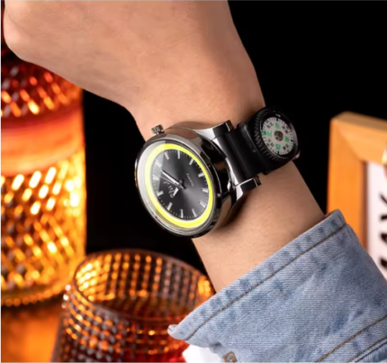 Multifunctional Real Watch USB Charging Lighter Compass