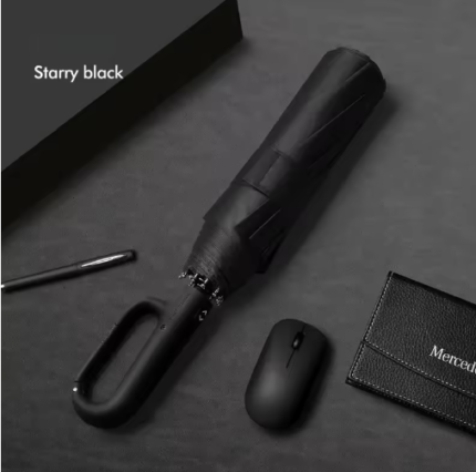 Automatic Umbrella for Men Women Fully Opened Ring Buckle Design 20 Ribs Extra Large Folding
