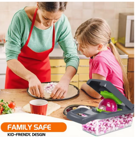 Household Multi-function Chopper Slicing Shredding And Dicing Fast Chopper 14pcs set