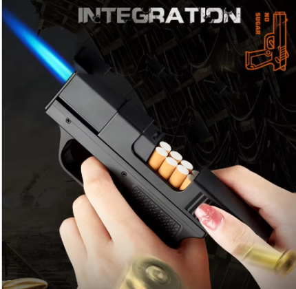 Creative Pistol Lighter Cigarette Box 10PCS