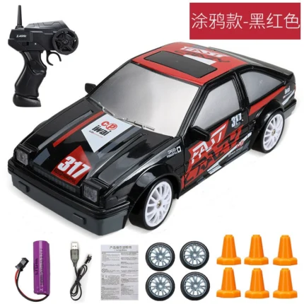 4WD High-Speed RC Drift Car with Cool Lights - 2.4GHz Remote