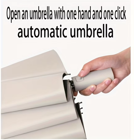 12 Bone Black Glue Fully Automatic Umbrella