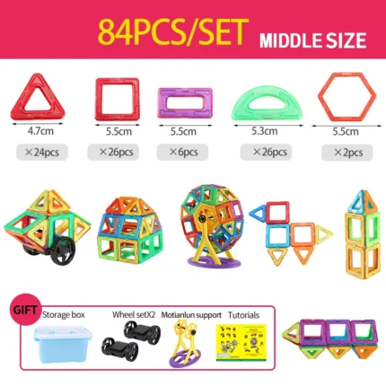 Magnetic Building Blocks DIY Magnets Toys medium size