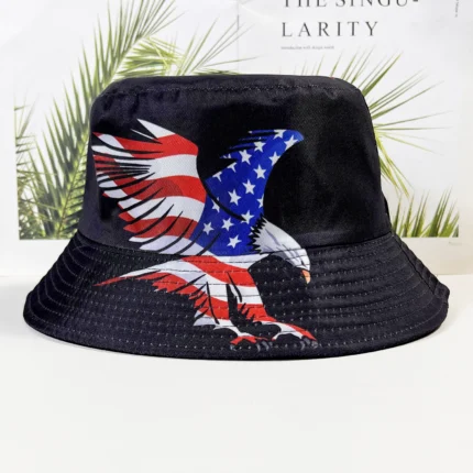 World Cup Flag Bucket Hat Double-Sided Soccer Fan Cap