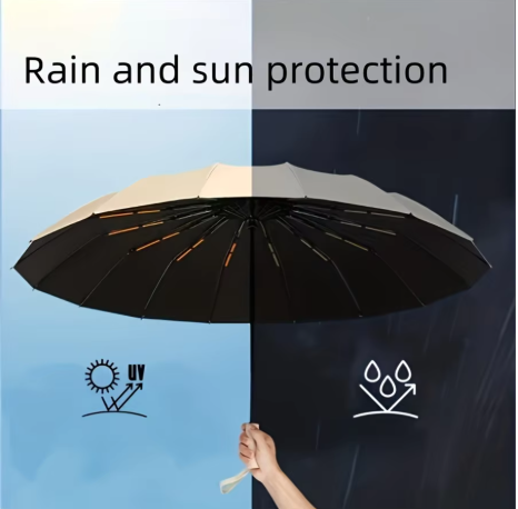12 Bone Black Glue Fully Automatic Umbrella